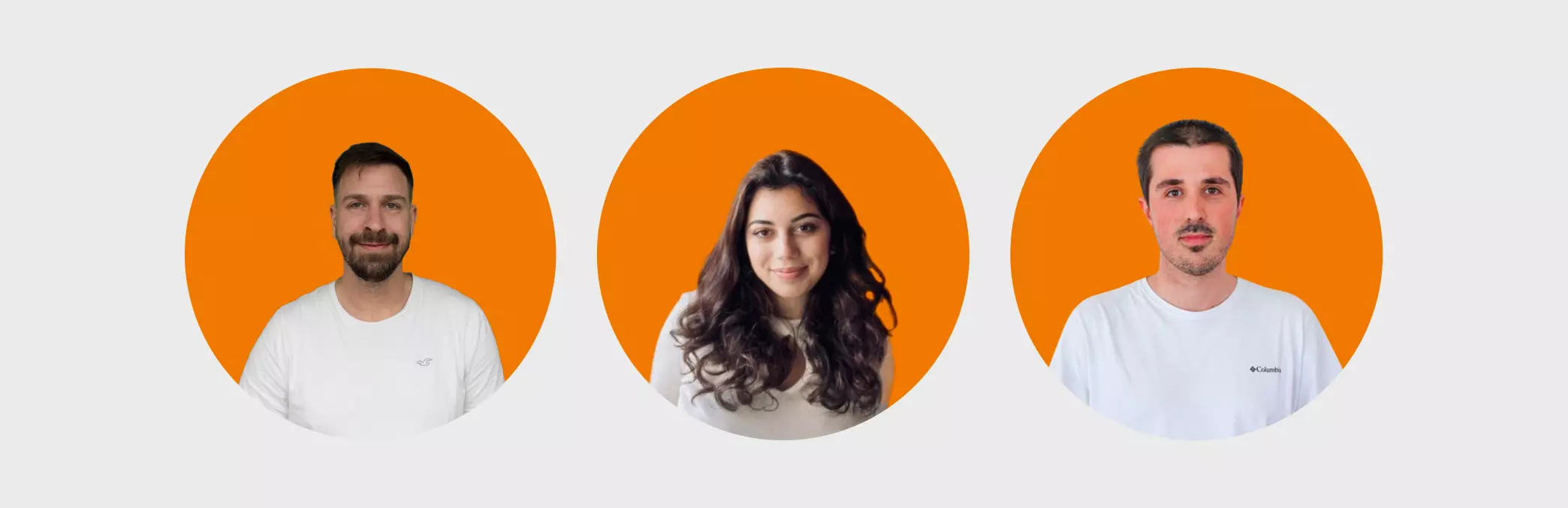 Photos of Aleksi, Ines and Steph,recruiters at ORANJEGROE
